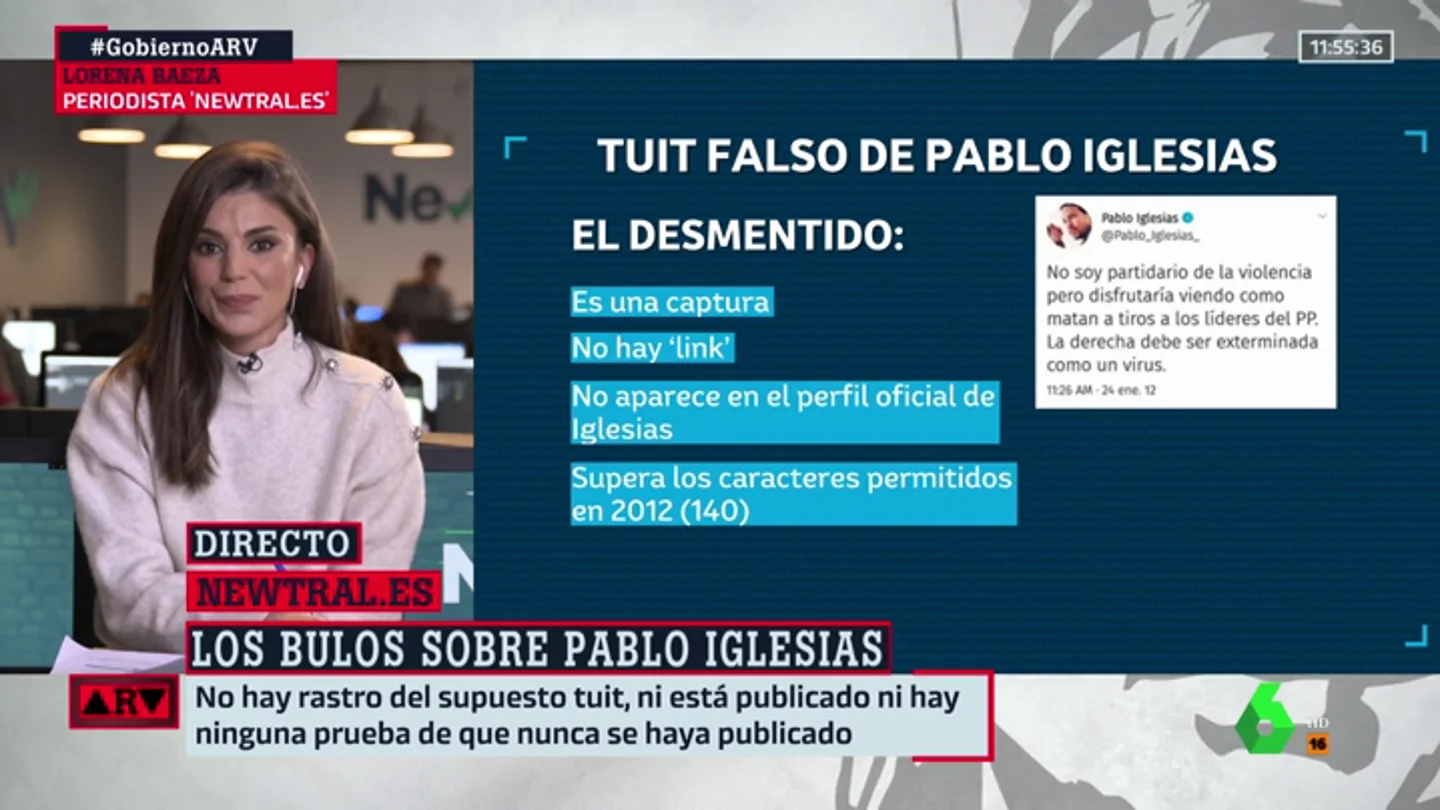 No, Pablo Iglesias jamás afirmó que "exterminaría a la derecha": desmontamos los primeros bulos sobre el nuevo Gobierno No, Pablo Iglesias jamás afirmó que "exterminaría a la derecha": desmontamos los primeros bulos sobre el nuevo Gobierno