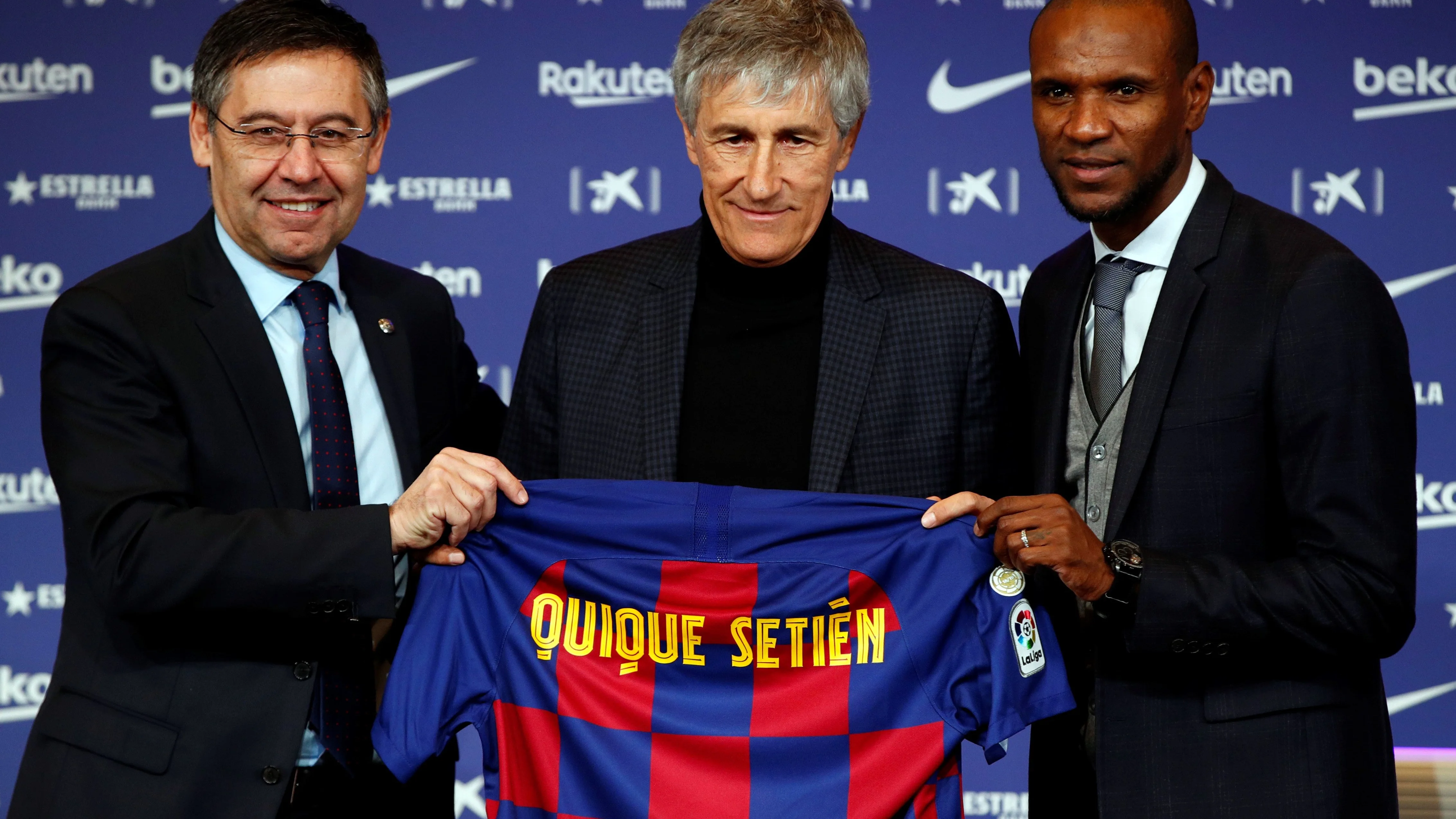 Quique Setién presentado como nuevo entrenador del Barça