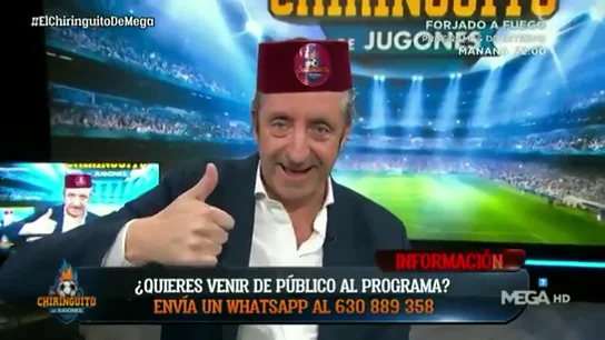 El gorro que causó sensación en El Chiringuito: "Has dado munición para todos los memes" El gorro que causó sensación en El Chiringuito: "Has dado munición para todos los memes"
