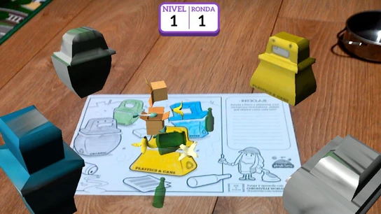 Ejercicio de realidad virtual sobre reciclaje Matemáticas y educación ambiental
