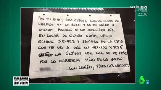 "En vez de echar 'gapos', echarás dientes" y otras sorprendentes 'amenazas' entre vecinos en forma de carta "En vez de echar 'gapos', echarás dientes" y otras sorprendentes 'amenazas' entre vecinos en forma de carta