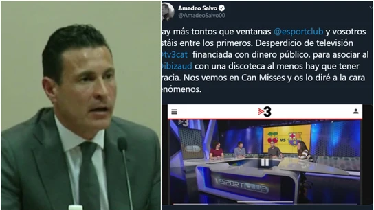 El tuit de Amadeo Salvo contra TV3 El tuit de Amadeo Salvo contra TV3