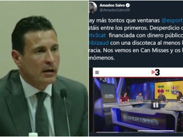 El tuit de Amadeo Salvo contra TV3 El tuit de Amadeo Salvo contra TV3