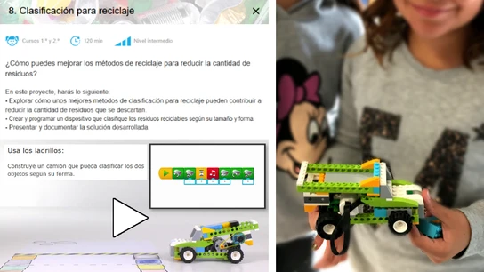 Construye un camión de la basura para clasificar los residuos según su forma Matemáticas y educación ambiental