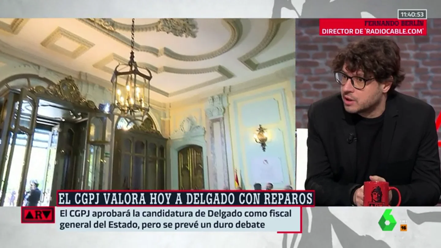 Fernando Berlín: "No hay que ser muy avispado para ver que el CGPJ tiene un escoramiento a la derecha" Fernando Berlín: "No hay que ser muy avispado para ver que el CGPJ tiene un escoramiento a la derecha"