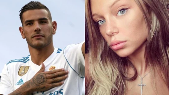 Theo Hernández y la modelo Luisa Kremleva Theo Hernández y la modelo Luisa Kremleva