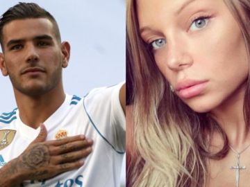 Theo Hernández y la modelo Luisa Kremleva Theo Hernández y la modelo Luisa Kremleva