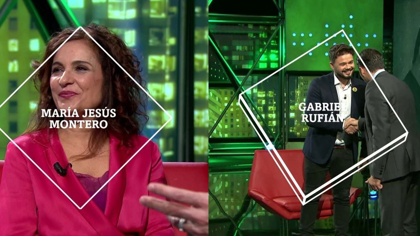 María Jesús Montero y Gabriel Rufián, en laSexta Noche María Jesús Montero y Gabriel Rufián, en laSexta Noche