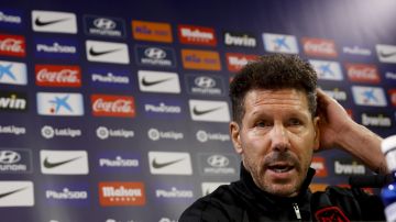 Diego Pablo Simeone, en una rueda de prensa.