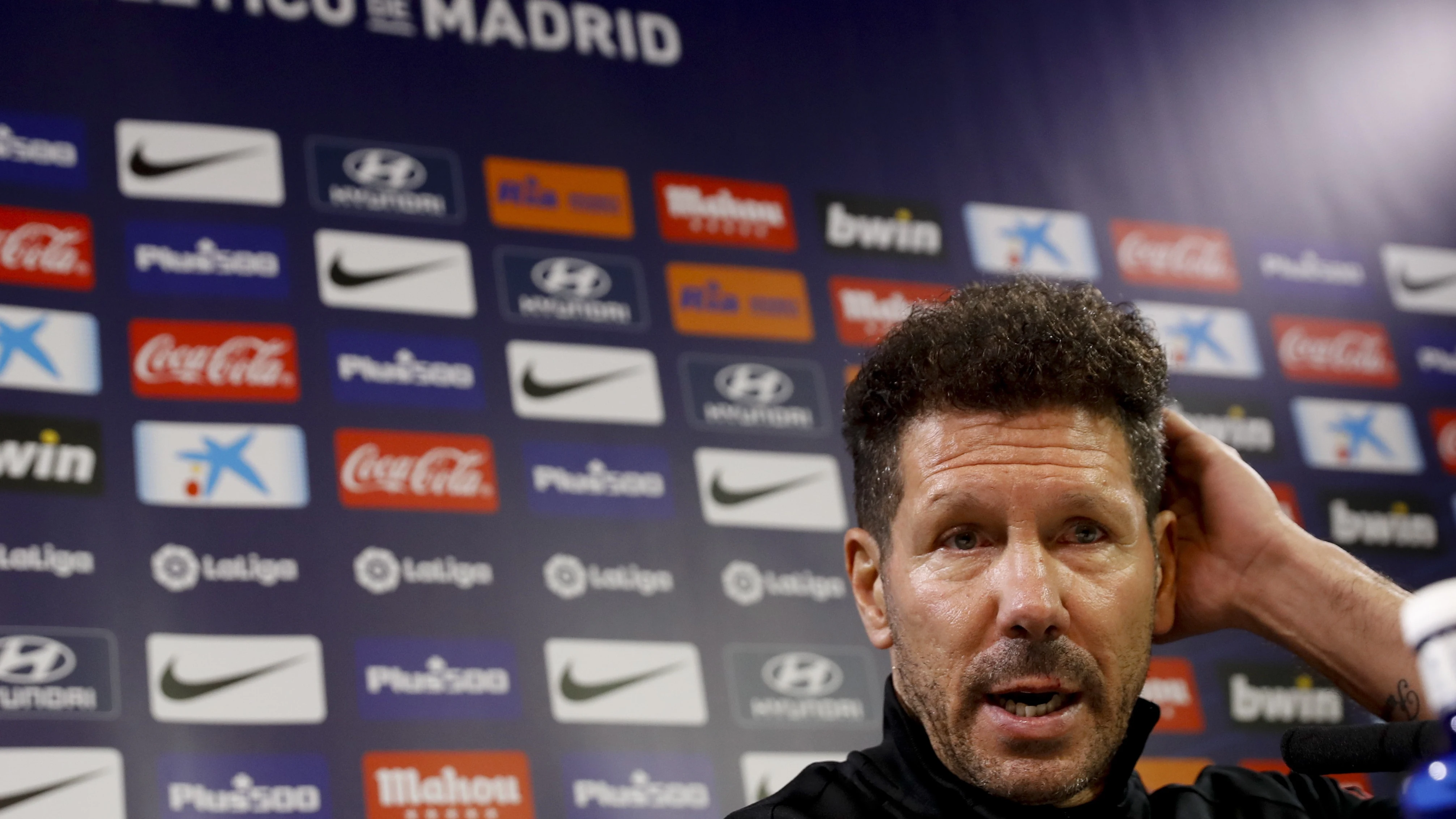 Diego Pablo Simeone, en una rueda de prensa.