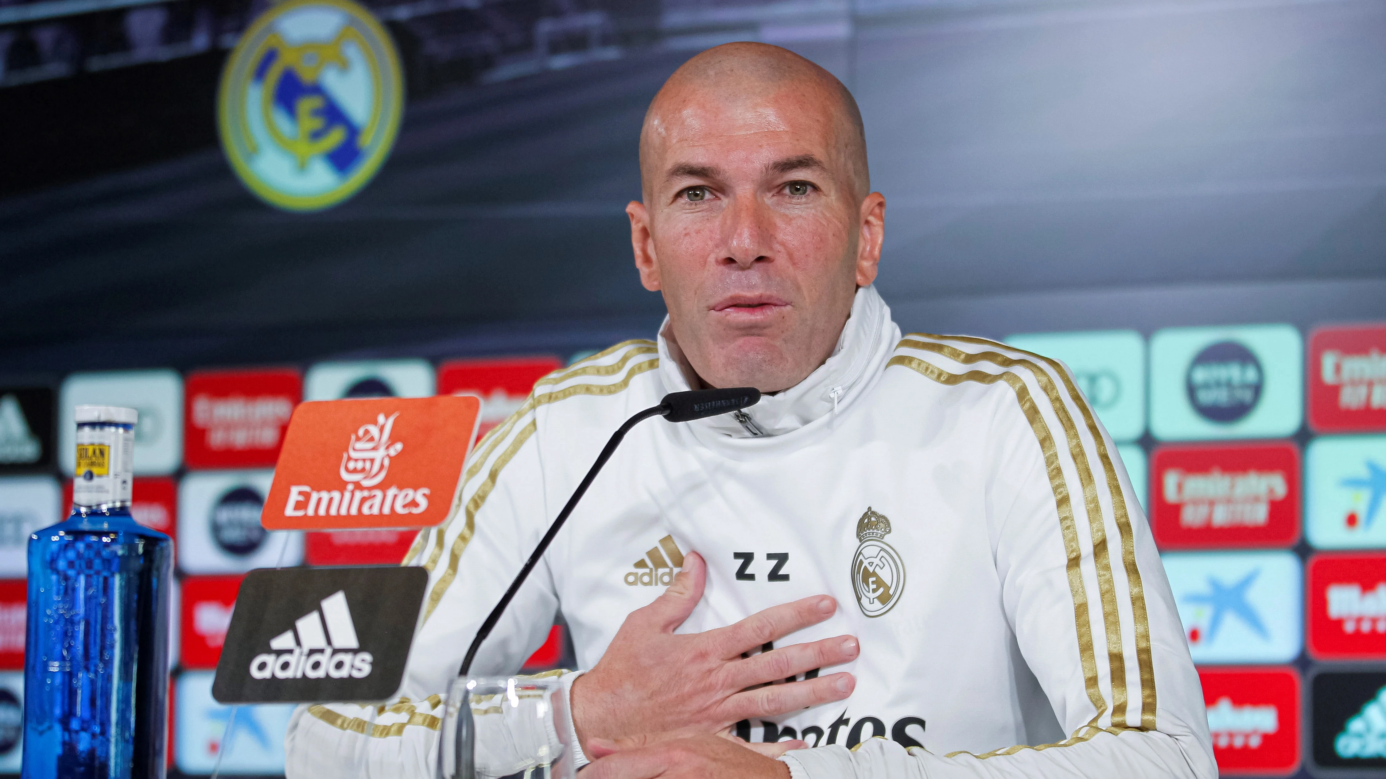 Zinedine Zidane, en rueda de prensa.