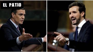 Pedro Sánchez y Pablo Casado en el Congreso de los Diputados