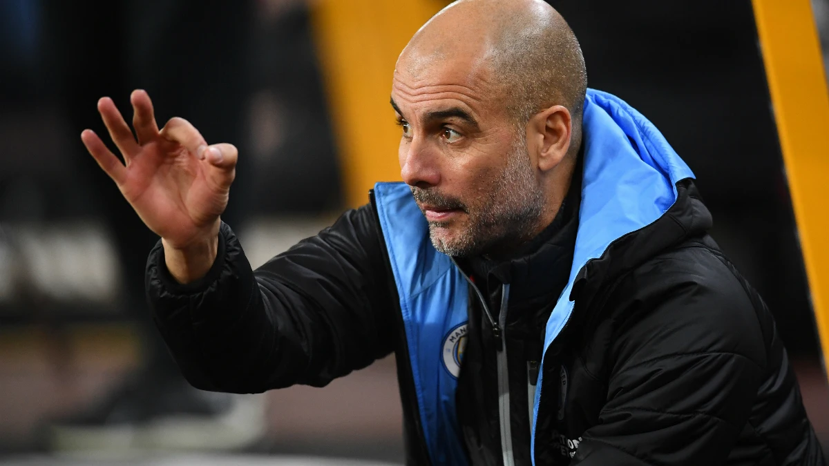 Guardiola, en el banquillo del Manchester City