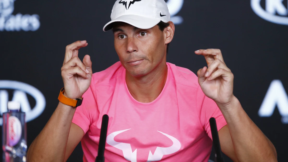 Rafa Nadal, en rueda de prensa