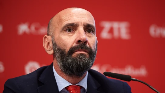 Monchi, durante una rueda de prensa Monchi, durante una rueda de prensa