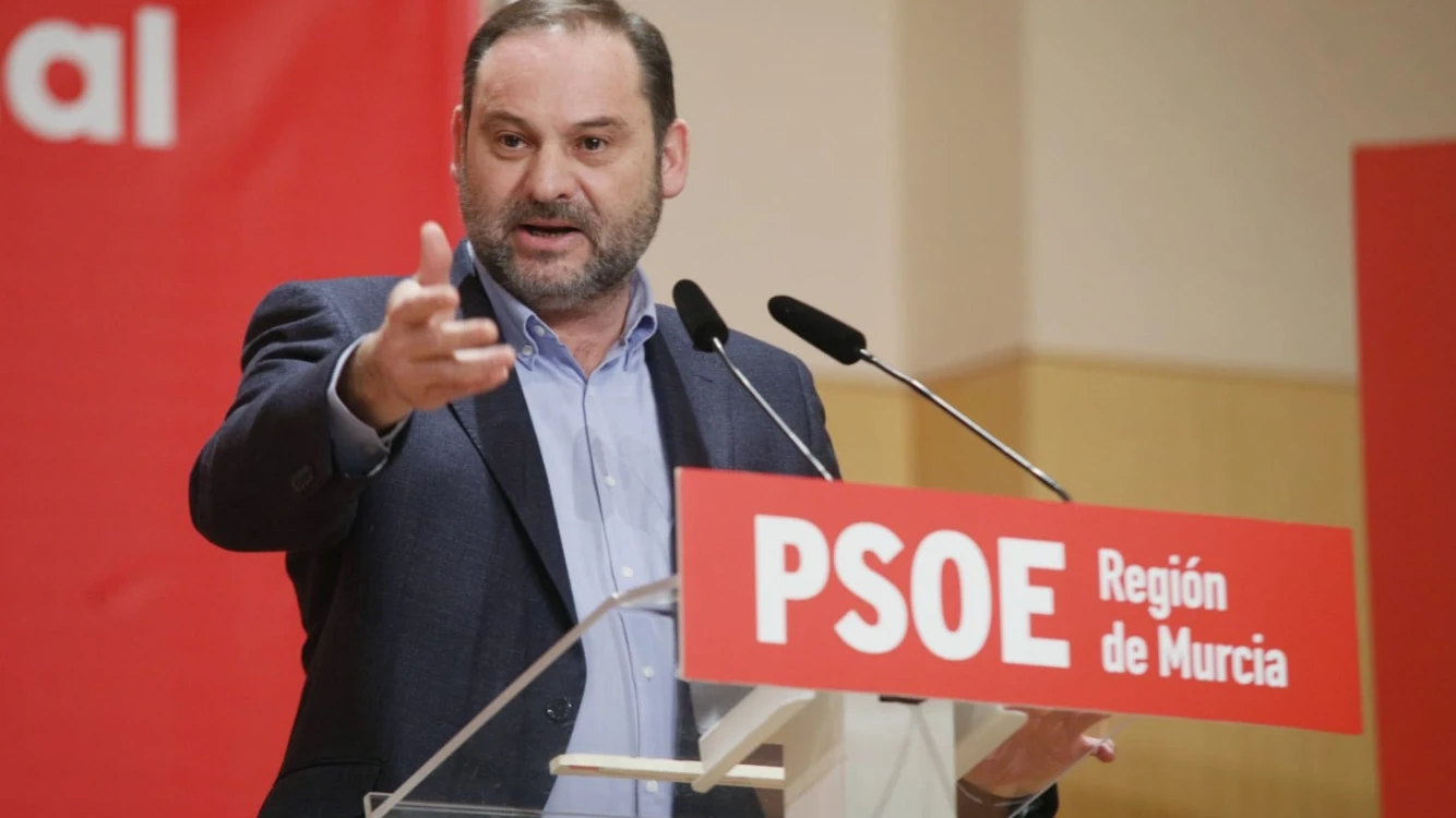 José Luis Ábalos en un acto del PSOE en Murcia