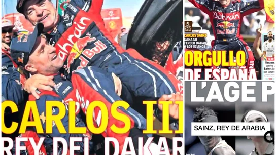 La prensa se rinde a Carlos Sainz La prensa se rinde a Carlos Sainz