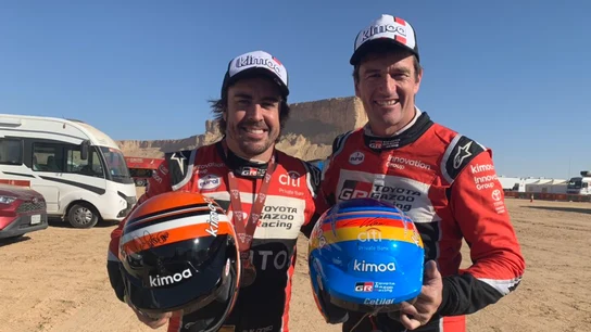 Fernando Alonso, junto a Marc Coma Fernando Alonso, junto a Marc Coma
