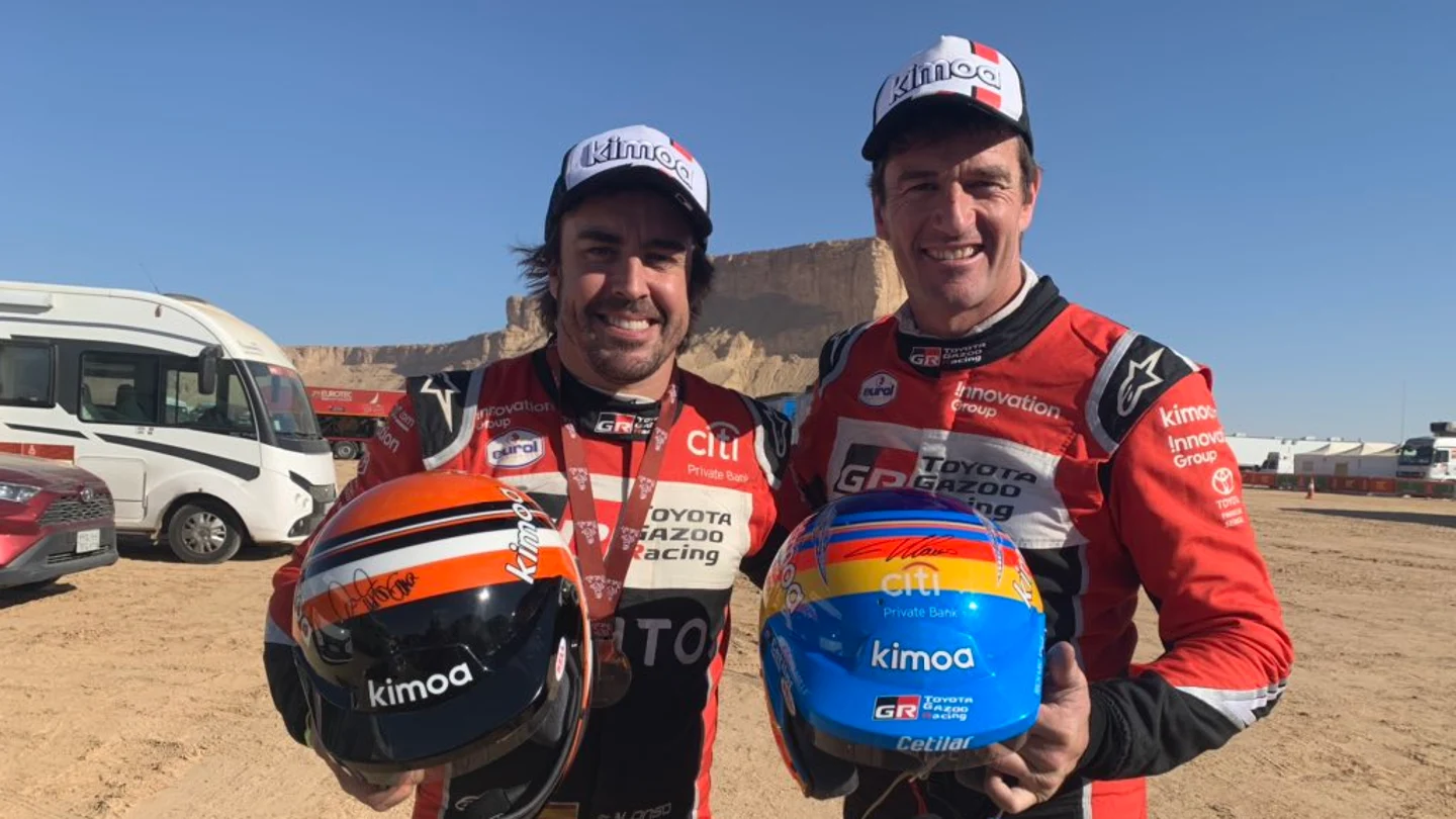 Fernando Alonso, junto a Marc Coma Fernando Alonso, junto a Marc Coma