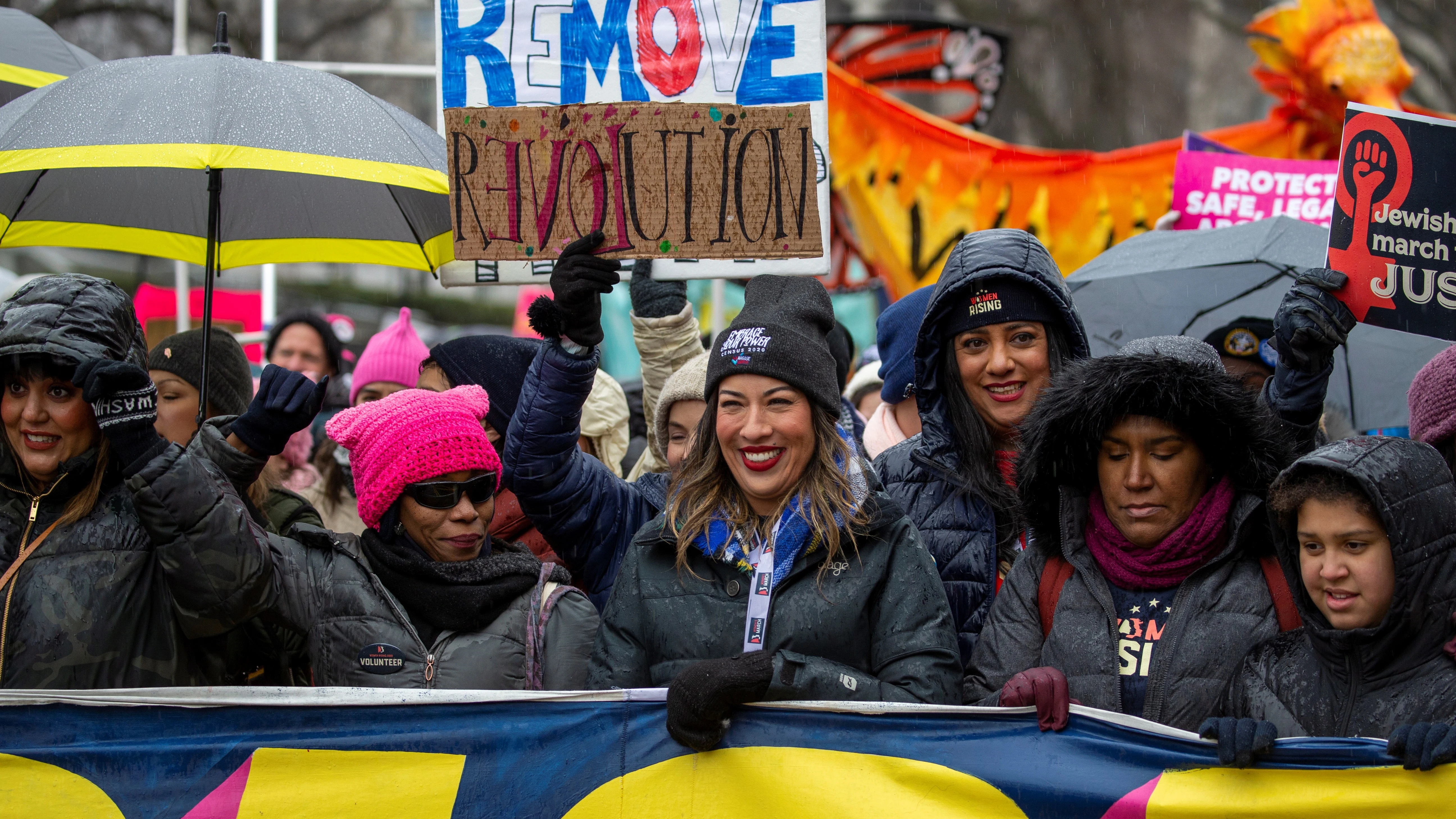 Imagen de la Marcha de mujeres alrededor de la Casa Blanca.