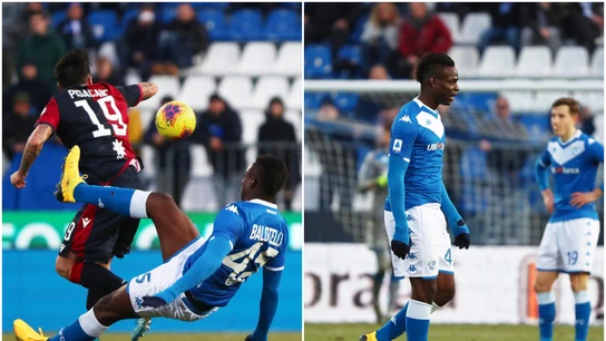 Balotelli, patada a un rival y expulsión Balotelli, patada a un rival y expulsión
