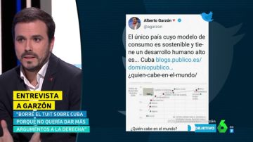 Alberto Garzón: "Nunca he dicho que quiera convertir a España en Cuba"