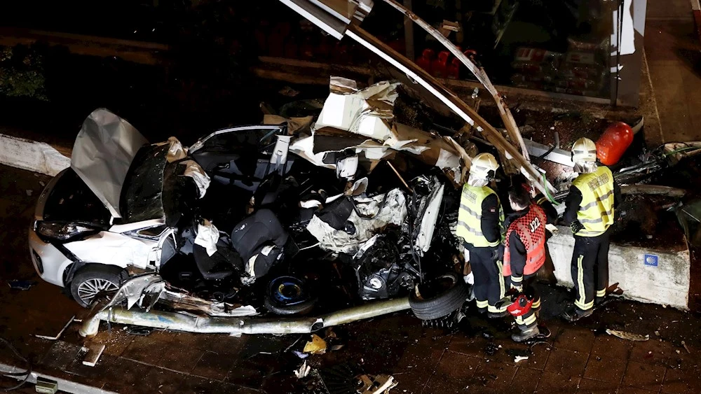 Imagen del trágico accidente en Estella