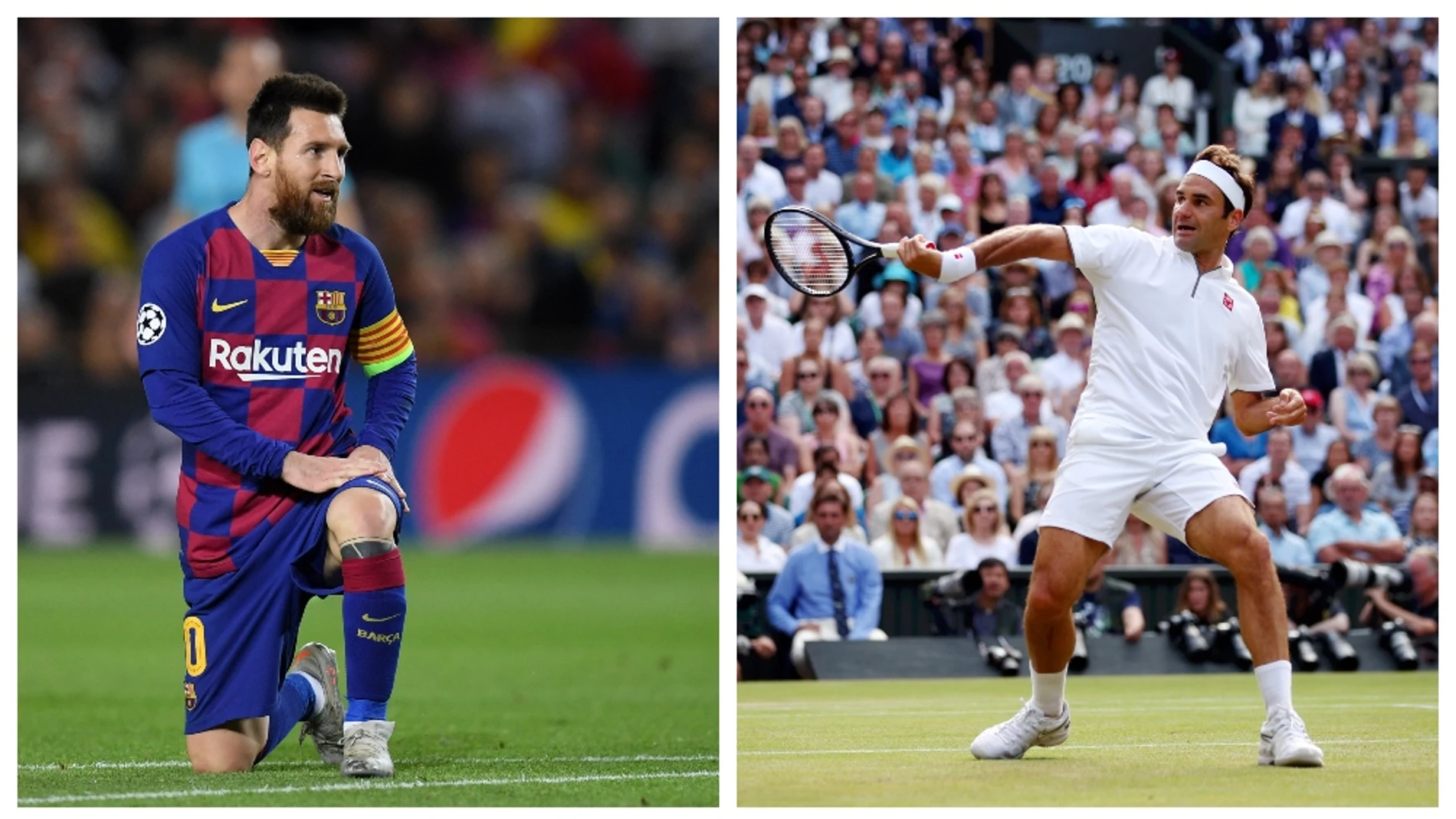 Lionel Messi y Roger Federer