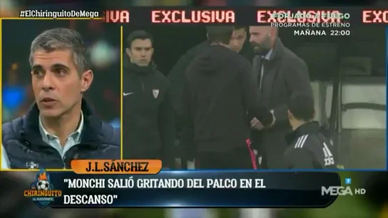 José Luis Sánchez desvela la tensión en el palco tras el Real Madrid-Sevilla: "Lopetegui tuvo que frenar a Monchi" José Luis Sánchez desvela la tensión en el palco tras el Real Madrid-Sevilla: "Lopetegui tuvo que frenar a Monchi"