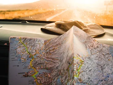 Mapas en un coche Mapas en un coche