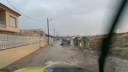 Una imagen de los estragos del temporal en Gandía,Valencia Una imagen de los estragos del temporal en Gandía,Valencia