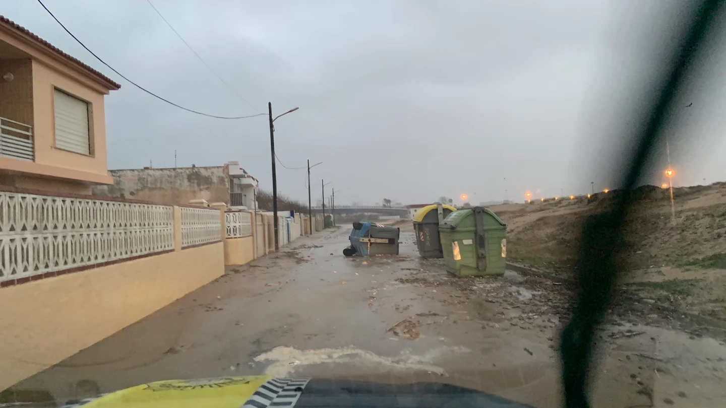 Una imagen de los estragos del temporal en Gandía,Valencia Una imagen de los estragos del temporal en Gandía,Valencia