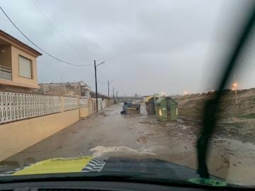 Una imagen de los estragos del temporal en Gandía,Valencia Una imagen de los estragos del temporal en Gandía,Valencia