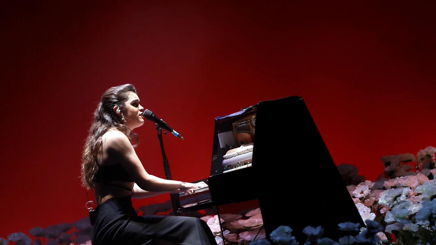 Amaia durante la presentación de su nuevo disco Amaia durante la presentación de su nuevo disco