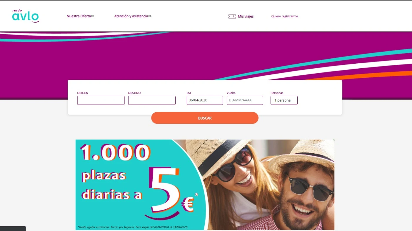 Ni billetes para el AVLO ni para el resto de trenes: se colapsa la web de Renfe en 22 miniutos