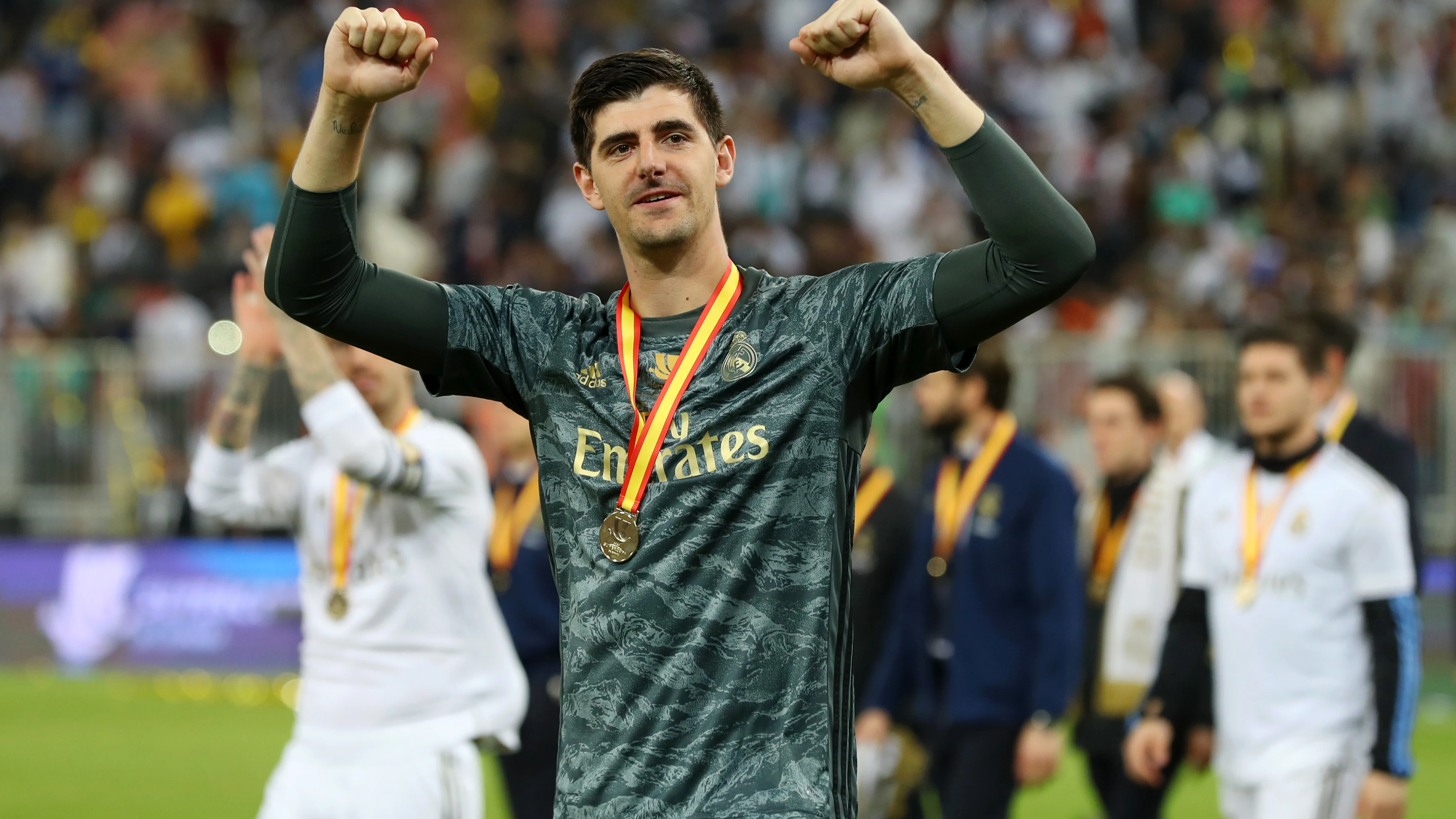 Thibaut Courtois, tras ganar la Supercopa de España.