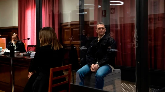 Norbert Feher, conocido como Igor 'El Ruso, en la camina de seguridad durante el juicio Norbert Feher, conocido como Igor 'El Ruso, en la camina de seguridad durante el juicio