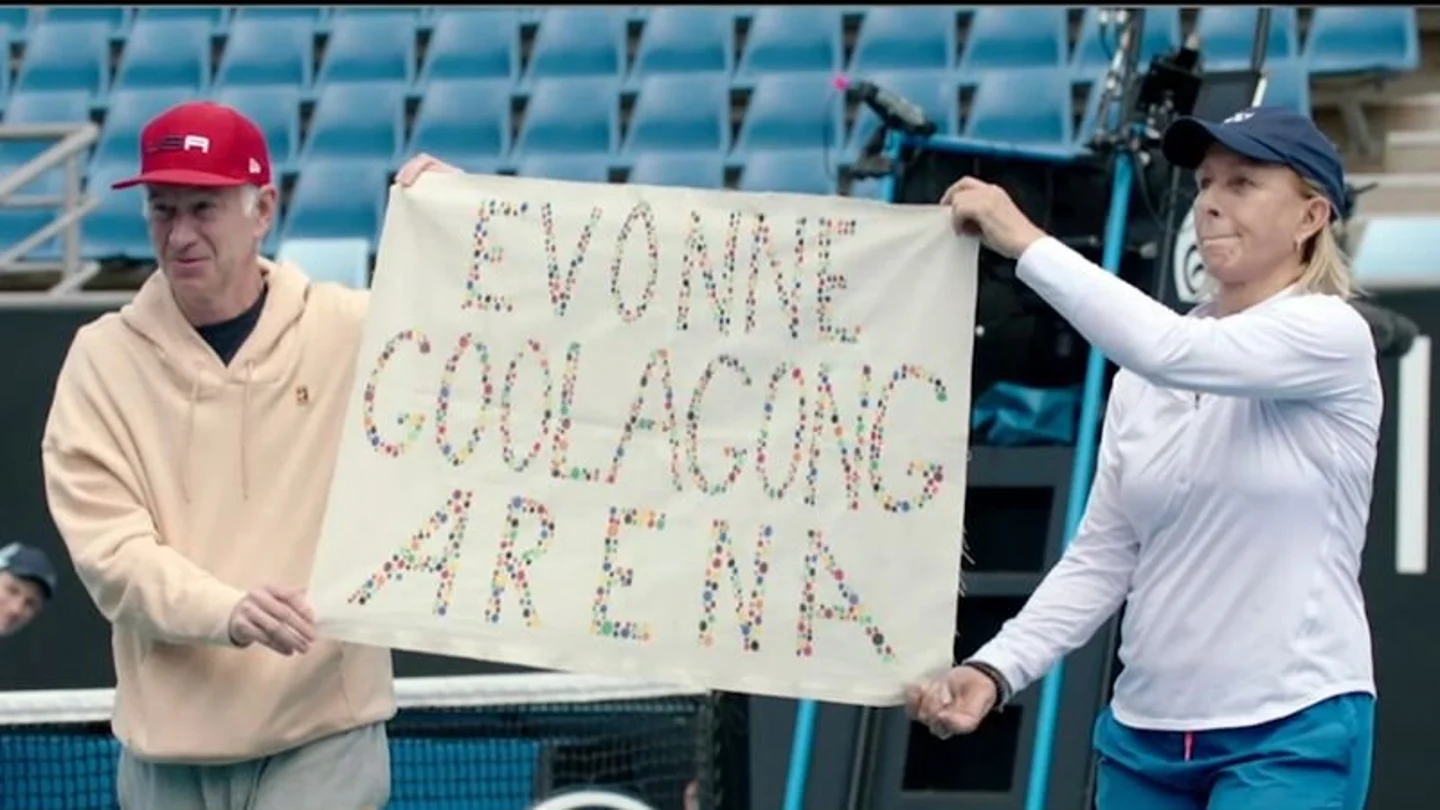 McEnroe y Navratilova durante el Open de Australia McEnroe y Navratilova durante el Open de Australia