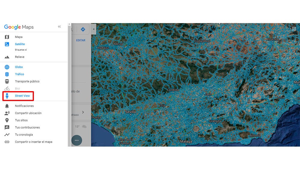 La vista de Street Viewº