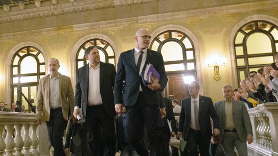 Junqueras y Romeva en el Parlament Junqueras y Romeva en el Parlament