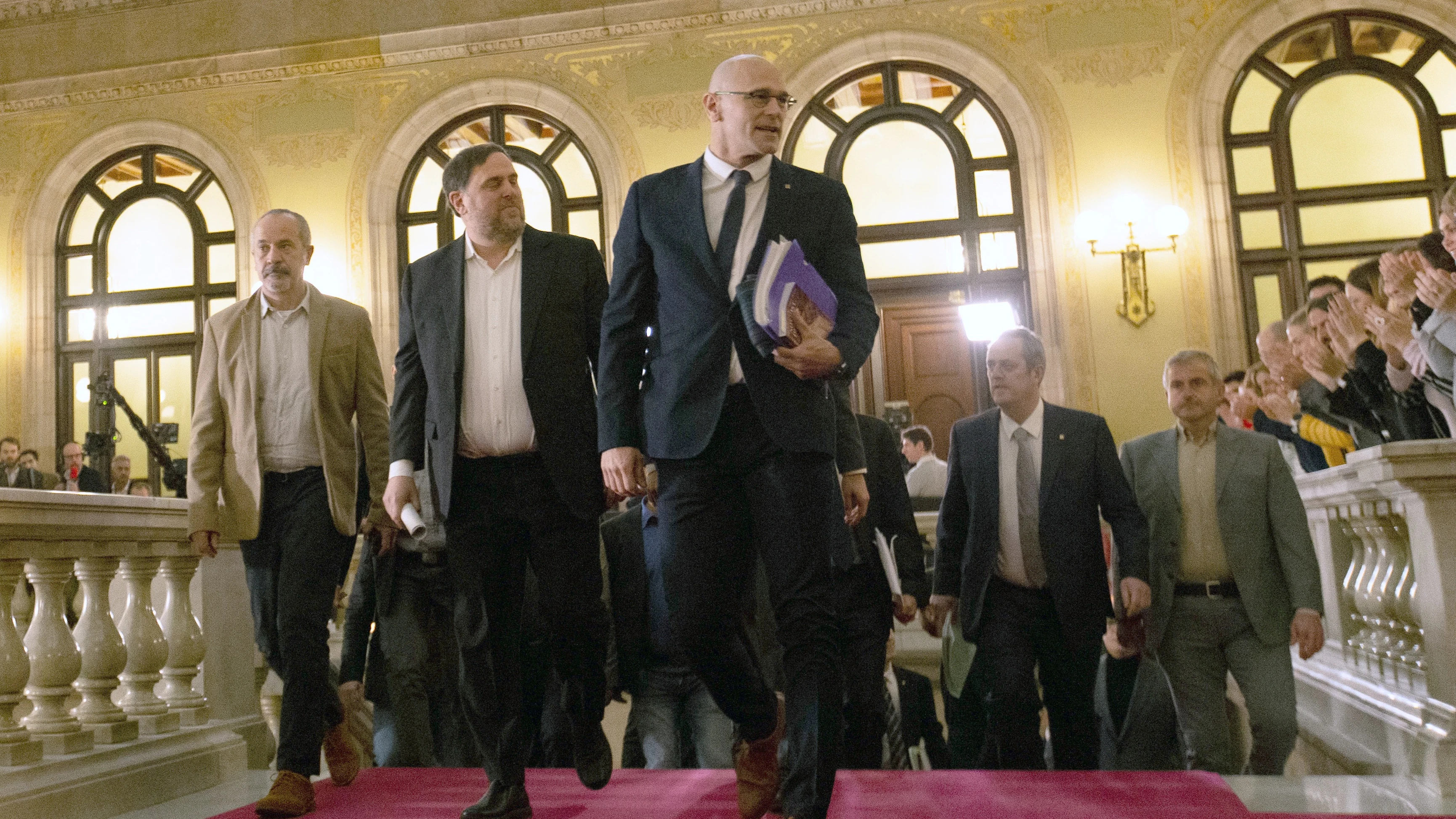 Junqueras y Romeva en el Parlament