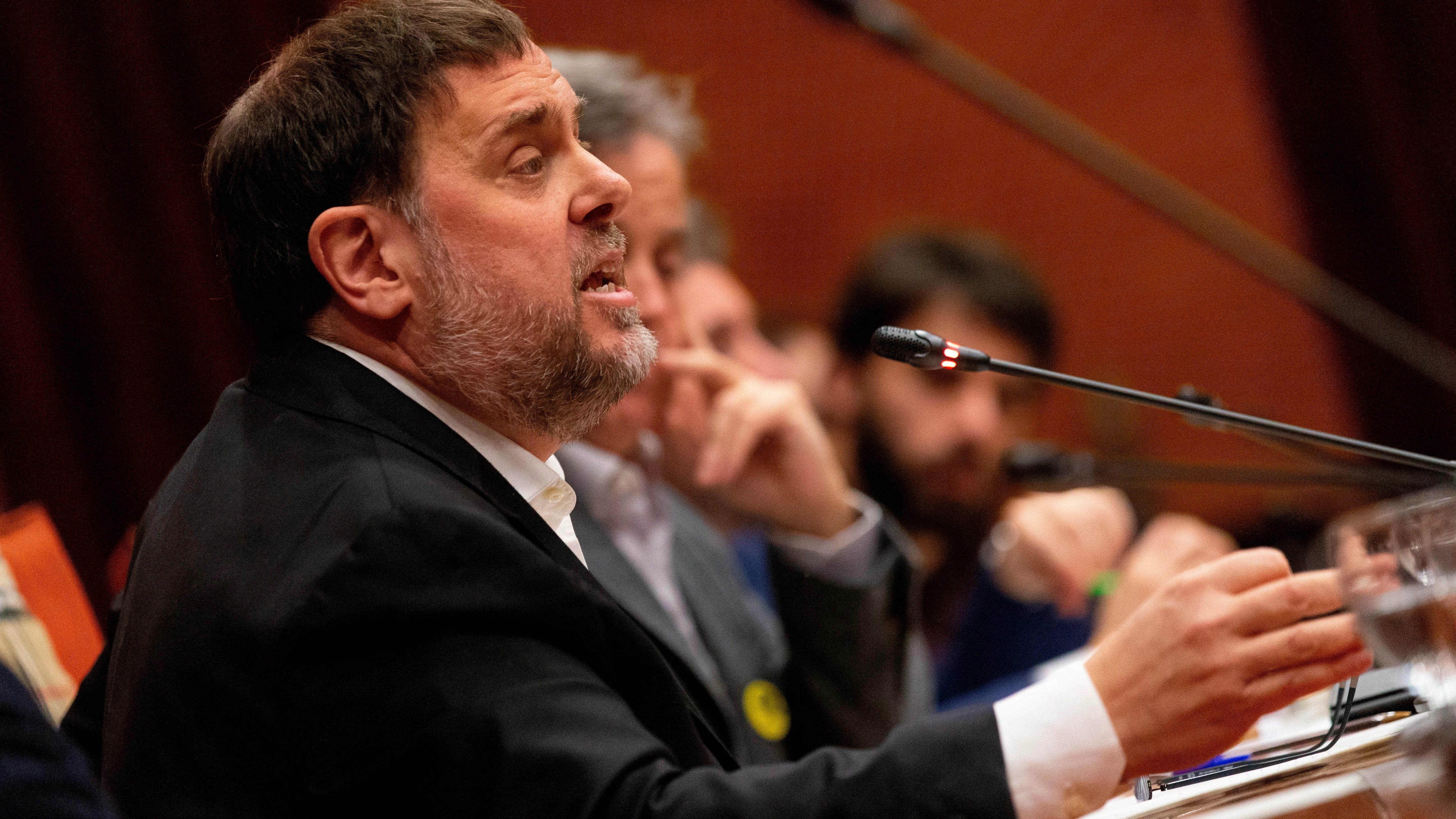 Oriol Junqueras, exvicepresident de la Generalitat, en la Comisión de investigación del 155