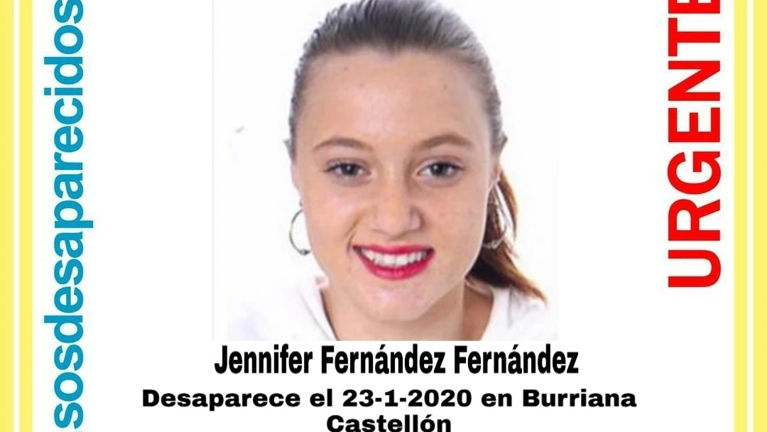 Jennifer Fernández, desaparecida en Burriana desde el 23 de enero