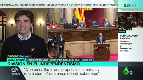 Más vale tarde (28-01-20) Sergi Sabrià (ERC): "Estamos del lado de Quim Torra, del diputado y del presidente" Más vale tarde (28-01-20) Sergi Sabrià (ERC): "Estamos del lado de Quim Torra, del diputado y del presidente"