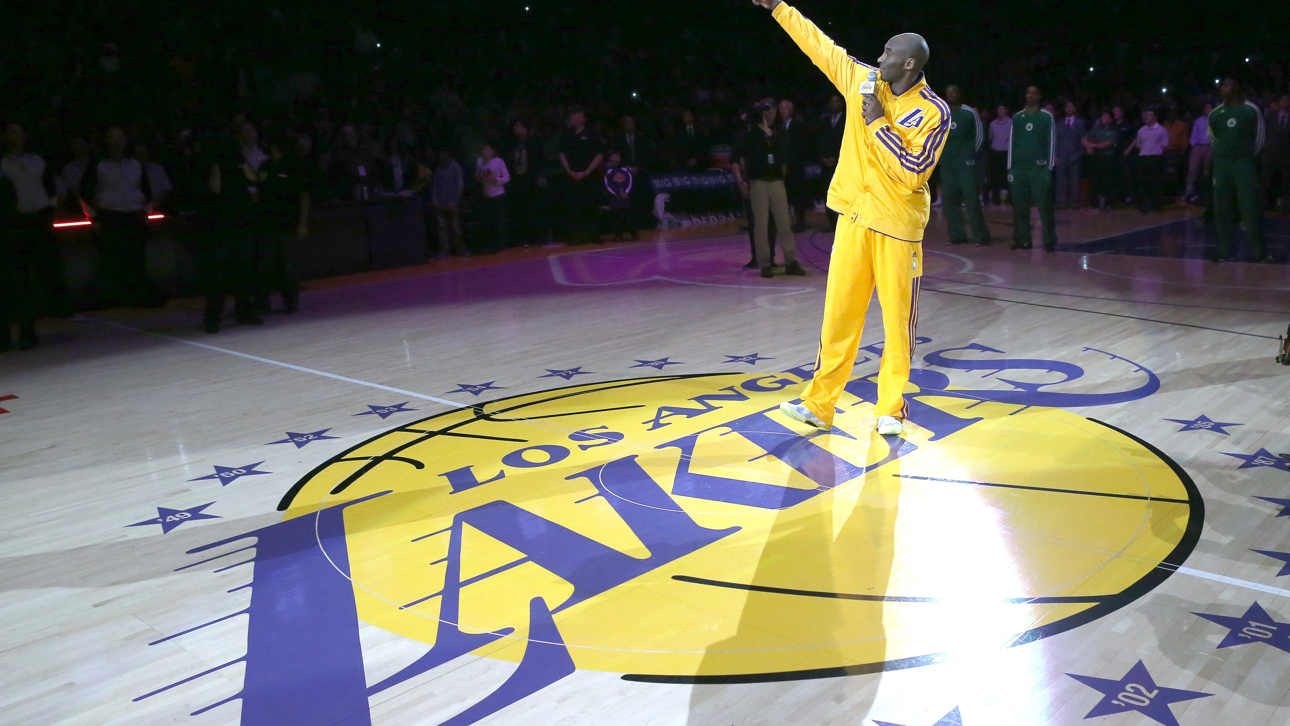 Kobe Bryant, en la cancha de Los Ángeles Lakers, el Staples Center