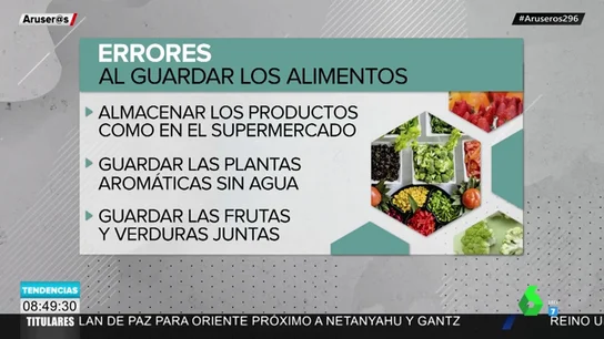 Los errores más comunes que cometemos al guardar alimentos Los errores más comunes que cometemos al guardar alimentos