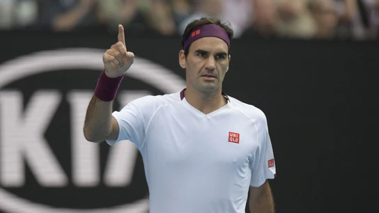Roger Federer, durante el Open de Australia. Roger Federer, durante el Open de Australia.