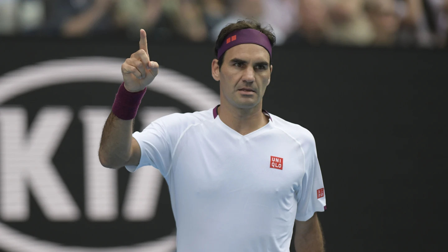 Roger Federer, durante el Open de Australia. Roger Federer, durante el Open de Australia.