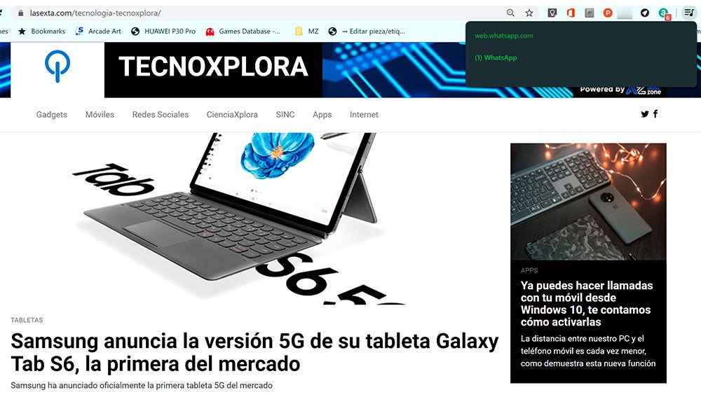 Controlando una nota de voz en la parte superior derecha