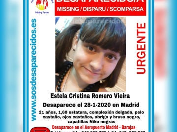Estela, la joven desaparecida en Barajas Estela, la joven desaparecida en Barajas